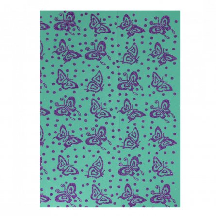 Материал для творчества фоамиран Alingar, А4, 2 мм, глитер, с узором, 10 цветов, ассорти, упаковка полиэтилен фото 3