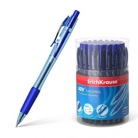 Ручка шариковая автоматическая Erich Krause "JOY. Original, Ultra Glide Technology", 0,7 мм, синий, пластиковый корпус фото 1