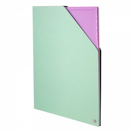 Архивная папка Alingarr, A4, 330*250 мм, пластик, 1500 мкм, на резинке с 4 файлами, бирюзовая фото 2