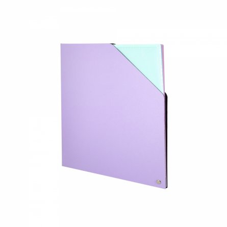 Архивная папка Alingar, 228*172 мм, пластик, 1500мкм, на резинке с 4 файлами, сиреневый фото 2
