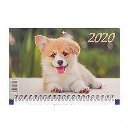 Календарь квартальный настенный трехблочный(2020) "Милый щенок" 195*465 фото 1