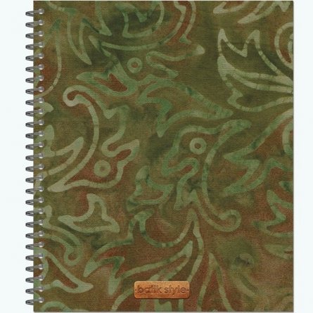 Тетрадь 96л., А5, клетка, Полином "Green Jungle Batik", гребень, мелованный картон фото 1