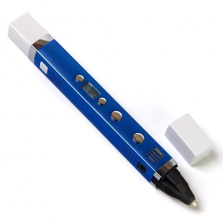Ручка 3D Myriwell RP100C, ABS/PLA, синяя, картонная упаковка фото 2