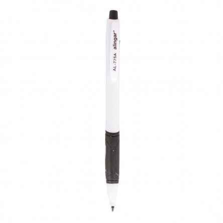 Ручка шариковая  автоматическая Alingar, 0,7 мм, синяя - 40 шт, черная -15 шт, резиновый грип, круглый, белый, пластиковый корпус,55 шт упаковка фото 4