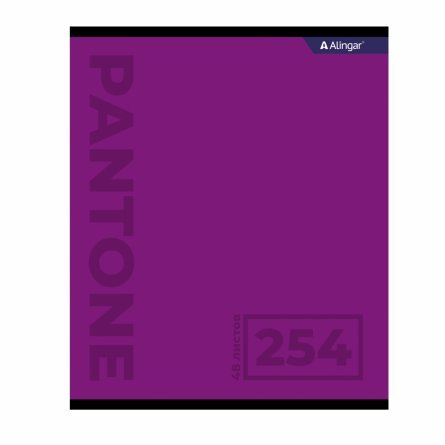Тетрадь 48л., А5, клетка, Alingar "Pantone", скрепка, мелованный картон (стандарт), блок офсет, 4 дизайна в пленке т/у фото 6