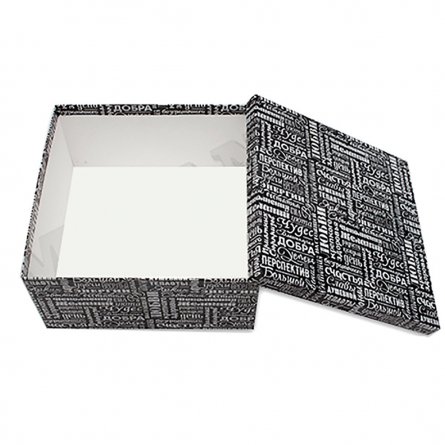 Подарочная коробка Миленд, 17,5*17,5*10 см, "Пожелания", квадратная фото 1
