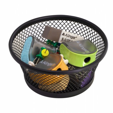 Подставка-стакан д/канцтоваров, Alingar, металлическая, 11*6*11,5 см, черная фото 1