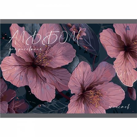 Альбом для рисования А4 12л., Alingar, на скрепке, мелованный картон (стандарт), 100 г/м2, "Акварельные цветы", 4 дизайна в пленке т/у фото 3