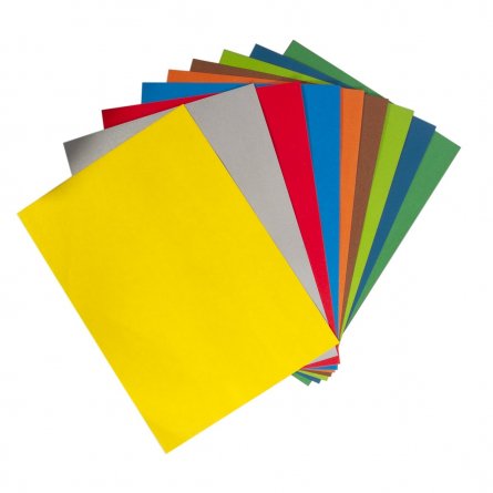 Цветная бумага А4 двухсторонняя, 10 листов, 20 цветов, офсет, картонная папка, "Мультики" фото 2