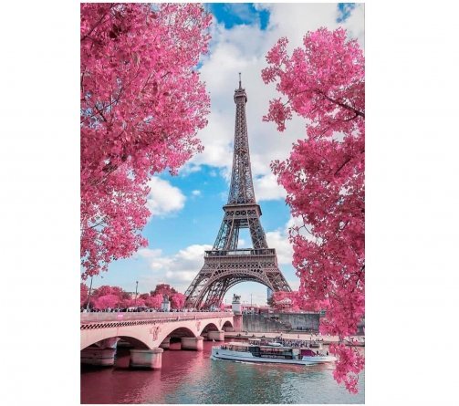 Алмазная мозаика Alingar, на подрамнике, с полным заполнением, (матов.), 30х40 см, 17 цветов, "Париж" фото 1