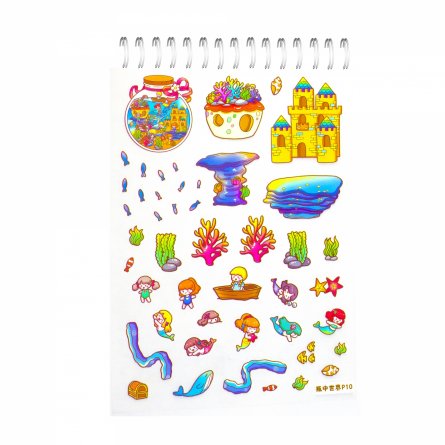 Наклейки для творчества - антистресс блокнот, 135*195 мм, "Sticker Collection", MINI, 3D стикеры, 20 комнат, 20 листов с наклейками, пакет с европодв. фото 33