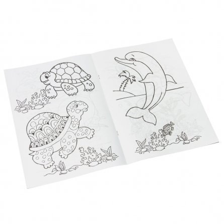 Раскраска А4 Alingar "Морские животные", 6 л., офсетная обложка фото 2