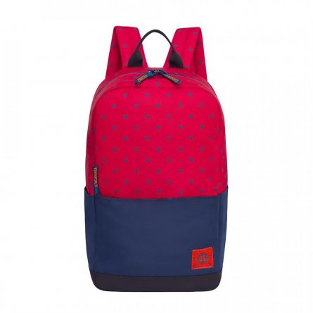 Рюкзак Grizzly универсальный, 27х43х 38,1 см   см, 1 отделение, укрепленная спинка, карман для ноутбук, красный-синий, полиэстер. фото 1