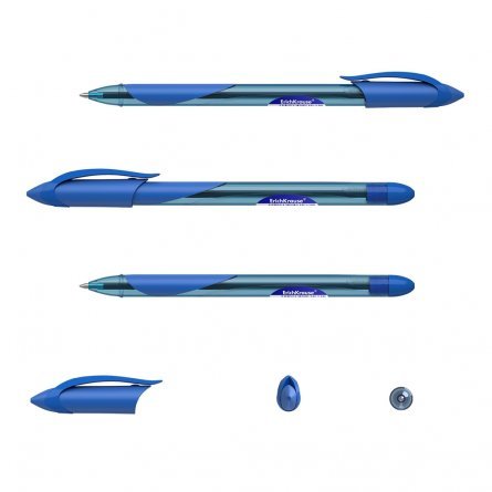 Ручка шариковая Erich Krause,"Dolphin", 1,0 мм, синяя, грип, круглый полупрозрачный пластиковый корпус фото 2