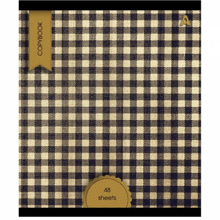 Тетрадь 48л., А5, линия, Alingar "Scotish cage. New"", скрепка, мелованый  картон ( стандарт), блок офсет, 5 дизайнов в пленке т/у фото 6