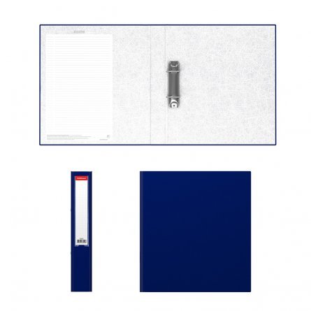 Папка–регистратор на 2 D-кольцах ErichKrause, Business, А4, 285х315х50 мм, синий фото 3