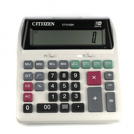 Калькулятор Alingar 14 разрядов, 190*183*25 мм, серый, батарея в комплекте, "CT-2122H" фото 2