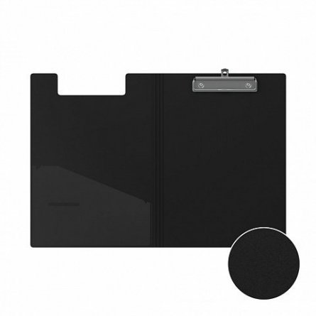 Планшет с зажимом ErichKrause,"Classic" А4, пластик, черный фото 3