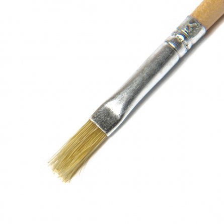 Кисть щетина, Alingar, плоская, №6, деревянная ручка фото 3
