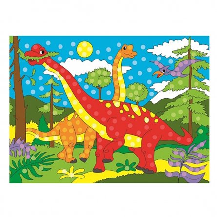 Мозаика гелевая Рыжий кот, 19х26 см, "Динозавры" фото 1