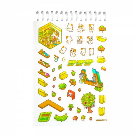 Наклейки для творчества - антистресс блокнот, 135*195 мм, "Sticker Collection", MINI, 3D стикеры, 20 комнат, 20 листов с наклейками, пакет с европодв. фото 36