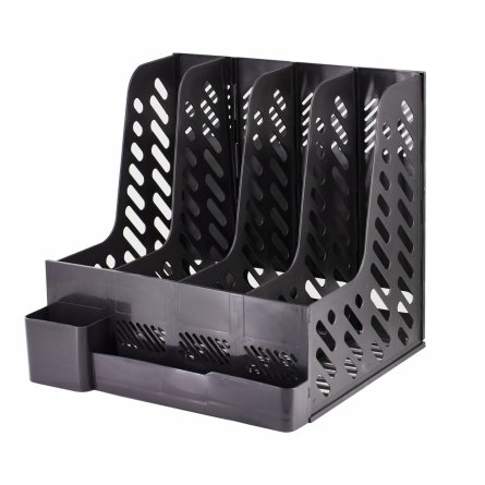 Лоток для бумаг, вертикальный, Alingar, секционный, 4 отделения+4 маленьких, пластик фото 1