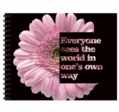 Блокнот А6+, гребень, Alingar, мелованный картон, Soft touch+ выб УФ лак, 48 л., клетка, "Цветы", ассорти фото 4