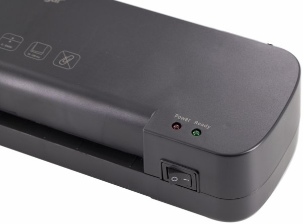 Ламинатор для дома и офиса А4 Alingar, черный, толщина пленки 70-125 мкм, скорость 260 мм/мин, свет. индикация, разогрев 3-4 мин, 3 шт пленки в наборе фото 3