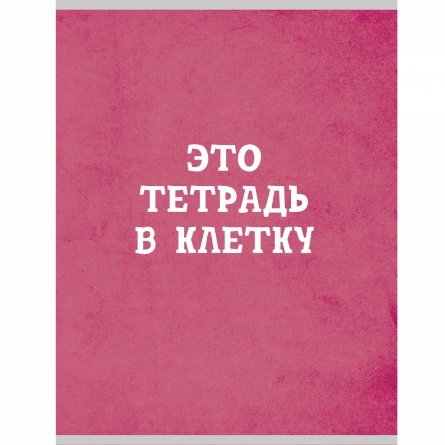 Тетрадь 48л., А4, клетка, Канц-Эксмо "Малиновая в клетку", скрепка, мелованный картон, фото 1