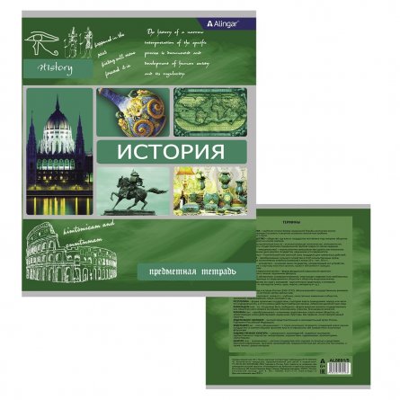 Тетрадь предметная  36л. А5 "История"  со справочным материалом, скрепка, мелованный картон (эконом), блок офсет, Alingar "Палитра знаний" фото 2