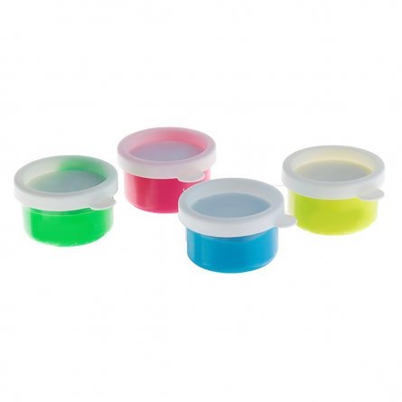 Краски пальчиковые флуоресцентные Экспоприбор, 4 цвета, 30 мл., картонная упаковка, "Азбука цвета. Бабочки" фото 2