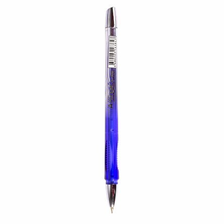 Ручка шариковая на масляной основе Alingar "Maxliner", 0,7 мм, синяя, игольчатый наконечник, грип,  круглый, цветной, пластиковый корпус фото 2