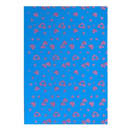 Материал для творчества фоамиран Alingar, А4, 2 мм, глитер, с узором, 10 цветов, ассорти, упаковка полиэтилен фото 11