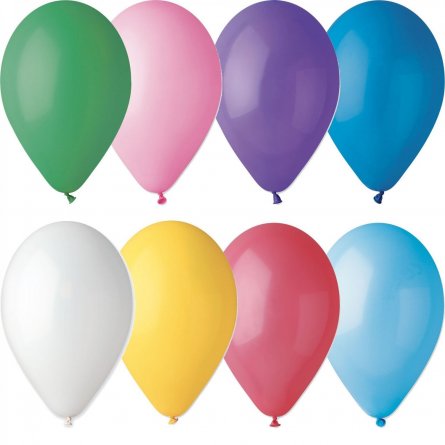 Воздушные шары М 2"/5 см Пастель ассорти 100 шт.  шар латекс фото 1