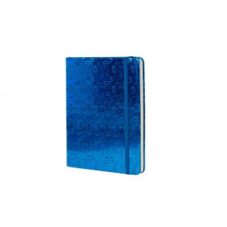 Записная книжка, А7, Alingar, 7БЦ, ПВХ (голография), на резинке, клетка, 96 л., "Цифры", синий фото 1