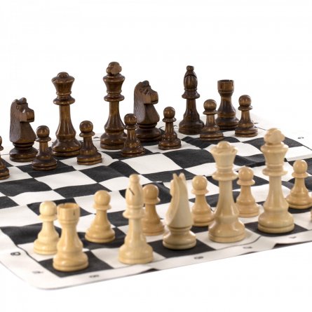 Шахматы, Alingar, размер доски 350*350 мм, доска ПВХ, пакет с европодвесом фото 1