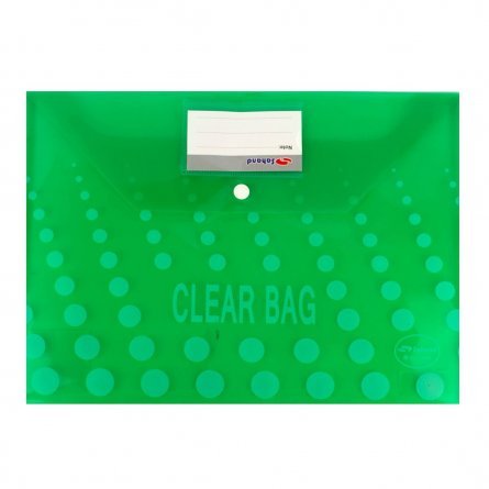 Папка-конверт на кнопке Sahand, A4, 250х360 мм, 150 мкм, карман для визитки, ассорти, прозрачная с рисунком, "Clear Bag" фото 7