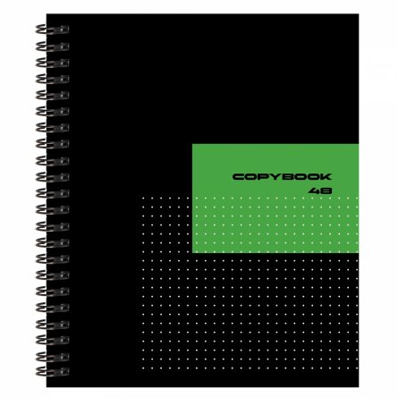 Тетрадь А5 48л., клетка, Alingar, гребень, блок офсет, мелованный картон (стандарт), "Black style", 4 дизайна в пленке т/у фото 5