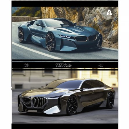 Тетрадь 48л., А5, клетка, Alingar "Авто в городе", скрепка, мелованый  картон ( стандарт), блок офсет, 5 дизайнов в пленке т/у фото 3