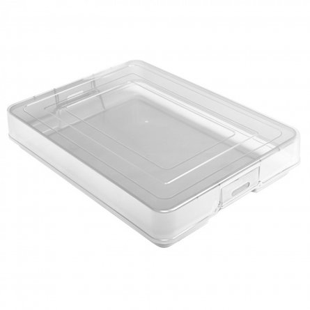 Короб для бумаги А4, СТАММ, пластиковый,прозрачный, с защелкой фото 1