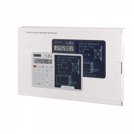 Калькулятор с графическим планшетом Alingar 12 разрядов, 245*158*15 мм, белый, выдвижная подставка, 2 стилуса, батарея АААх2 не в комплекте фото 2