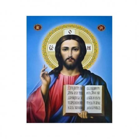 Картина по номерам Alingar, 30х40 см, 22 цвета, с акриловыми красками, холст, "Икона Господь Вседержитель" фото 1