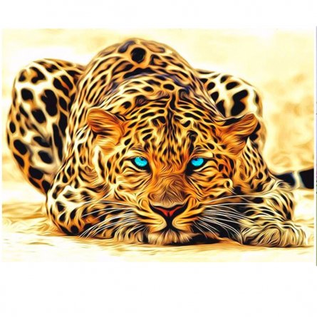 Картина по номерам Alingar, 30х40 см, 24 цвета, с акриловыми красками, холст, "Леопард" фото 1