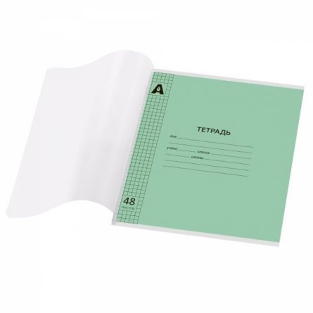 Тетрадь 48л., А5, клетка, обложка пластик, Alingar "Микс пастель", скрепка, блок офсет, 100% белизна, 5 дизайнов в пленке т/у фото 3