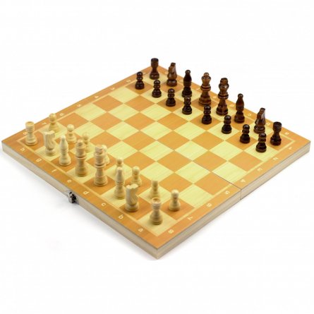 Набор 3 в 1, " Шахматы, шашки, нарды", деревянный, 40*21*4,5 см фото 1