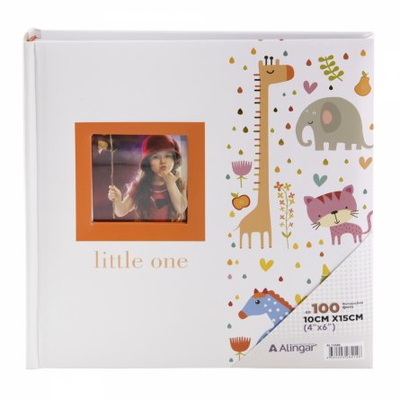 Фотоальбом, Alingar, 21,5х22.5х3 см, "Little One", 25 листов, белый,для 100 фото формата 10х15 см,тверд. обложка с принт.,поля для текста,выруб.д/фото фото 4