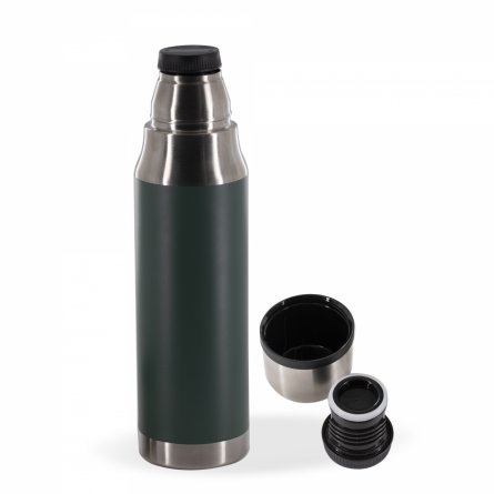 Термос Alingar, объем 1 л., зеленый матовый, высота 32 см, диаметр 8 см, корпус металл, hot 12 ч./cool 24 ч, картонная упаковка фото 2
