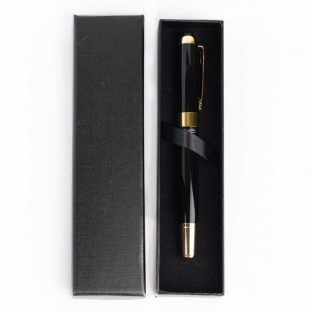 Ручка подарочная шариковая Alingar, 1,0 мм, синяя, круглый, черный, металлический корпус, подарочная упаковка фото 3