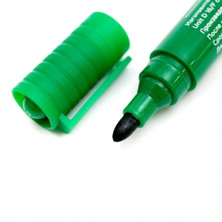 Маркер перманентный, зеленый, Alingar, пулевидный, 2 мм фото 3