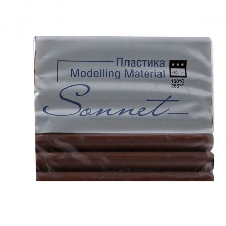 Полимерная глина (пластика) Сонет, брус шоколад, 56 гр. фото 1